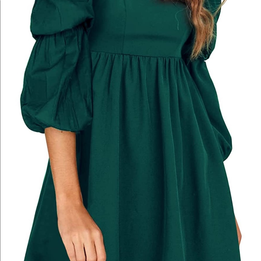 A line puff sleeve dress
